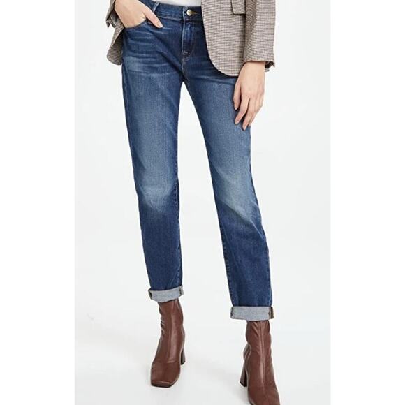 FRAME Denim Le Garcon jeans storm pristine Sz 25 Ankle cropped - Picture 1 of 8